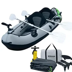 Elkton Outdoors Inflatable Fishing Kayak Green