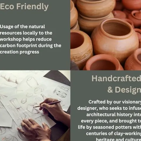 Emissary Black Stoneware Round Planter 18in x 26in