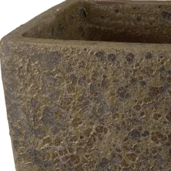 Emissary Bubble Yellow Stoneware Square Planter 17in x 31.5in