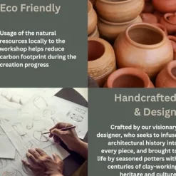 Emissary Gold Stoneware Round Planters Set of 2 23in L x 32in H