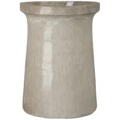 Emissary Gray Stoneware Round Planter 21in L x 29in H