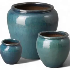 Emissary Home and Garden Round Planter LG Green 30X30