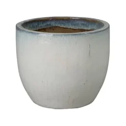 Emissary 23in White Stoneware Round Planter