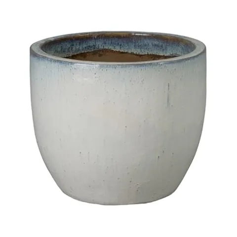 Emissary 23in White Stoneware Round Planter