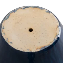 Emissary Set of 4 Blue Snow Round Stoneware Planters (13in, 16in, 19in, 23.5in)