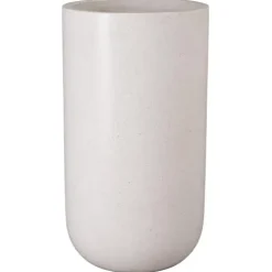 Emissary Tall 20 in. White Terrazzo Round Planter White