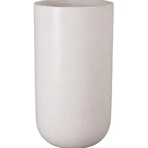 Emissary Tall 20 in. White Terrazzo Round Planter White