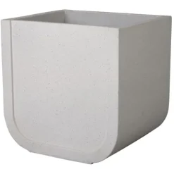 Emissary Terrazzo Square Planter 28in x 24in x 28.5in Terrazzo White