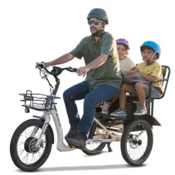 EMOJO Bull 8.5″ Low Step Through Electric Tricycle 500W 7-Speed Ivory