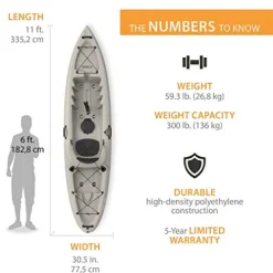 Emotion Kayaks Stealth Angler Fishing Kayak Sandstone