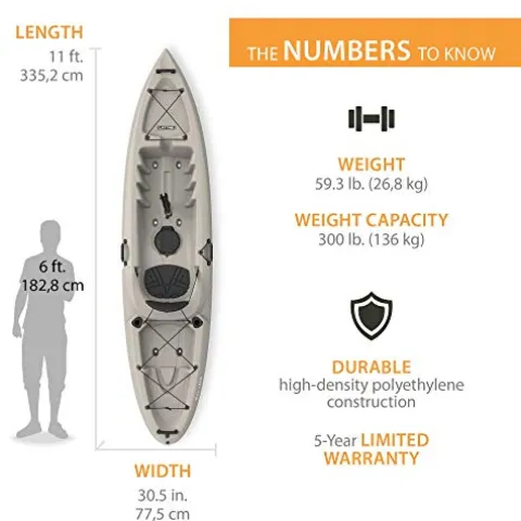 Emotion Kayaks Stealth Angler Fishing Kayak Sandstone