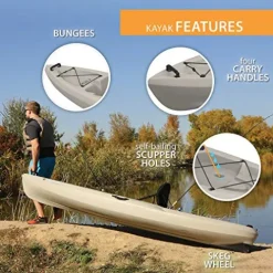 Emotion Kayaks Stealth Angler Fishing Kayak Sandstone