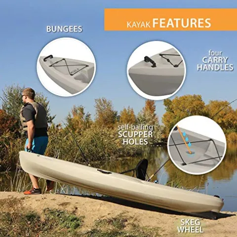 Emotion Kayaks Stealth Angler Fishing Kayak Sandstone