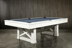Empire USA Agriturismo Slate Pool Table with Premium Billiard Accessories 8FT Whitewash