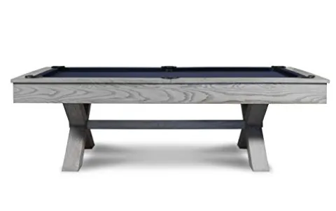Empire USA Manhattan Slate Pool Table 8FT with Premium Billiard Accessories Whitewash