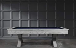 Empire USA Manhattan Slate Pool Table 8FT with Premium Billiard Accessories Whitewash