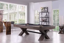Empire USA Plank & Hide – Vox Billiard Pool Table Grey Walnut