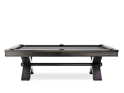 Empire USA Plank & Hide – Vox Billiard Pool Table Charcoal Powder Coat with Electric Blue