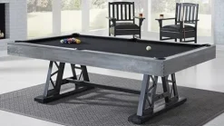 Empire USA Plank & Hide Amber Billiard Pool Table Charcoal