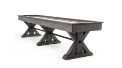 Empire USA Plank & Hide Otis Shuffleboard Table Weathered Grey 12′