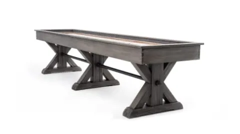Empire USA Plank & Hide Otis Shuffleboard Table Weathered Grey 12′