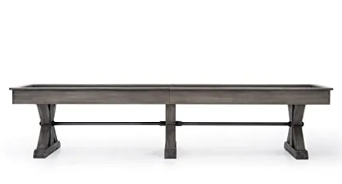 Empire USA Plank & Hide Otis Shuffleboard Table Weathered Grey 12′
