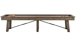 Empire USA Plank & Hide Shuffleboard Table (12′) Silvered Oak