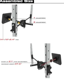 EonfitOmni Power Rack Smith Machine with Cable Crossover Red (with Pad Support)