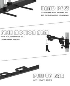 EonfitOmni Power Rack with Smith Machine Home Gym Black