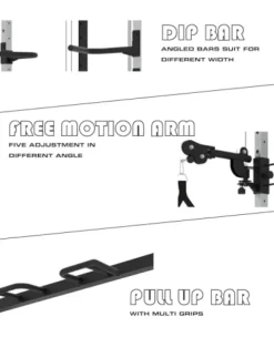 EonfitOmni Power Rack with Pulley System Home Gym Pack Black