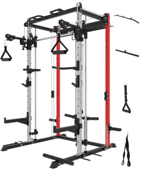 EonfitOmni Smith Machine Home Gym Equipment Red