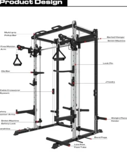 EonfitOmni Smith Machine Home Gym Equipment Red