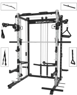 EonfitOmni Smith Machine Home Gym Equipment Black2