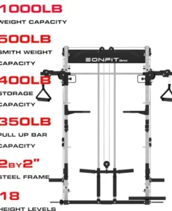 EonfitOmni Smith Machine Home Gym Equipment Black2