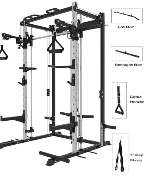 EonfitOmni Smith Machine Home Gym Equipment Black2