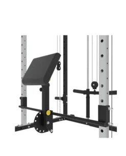 EonfitOmni Smith Machine Power Cage Squat Rack with Cable Crossover, Red320