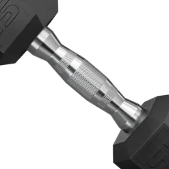 Epic Fitness Premium Hex Dumbbell Set with A-Frame Rack Black