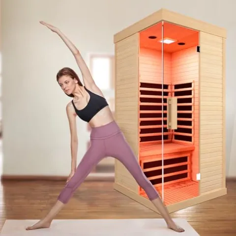 EPOFIT Single Person Far Infrared Sauna Natural