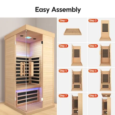 EPOFIT Single Person Far Infrared Sauna Natural