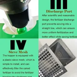 EQCOTWEA ATV/UTV Broadcaster Spreader 42.3gal Stainless Steel Green