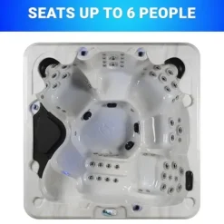 Essential Hot Tubs Select Series 80-Jet 6-Person Lounger 2023 – Gray