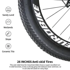 EUROBIKE 26” Full Suspension Mountain Bike 21 Speed Folding Bicycle Men or Women MTB G6 Red