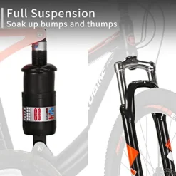 EUROBIKE Full Suspension Mountain Bike 21 Speed Bicycle 27.5″ Men’s Disc Brakes Orange