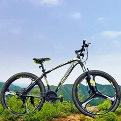 EUROBIKE Mountain Bike X1 21 Speed 27 inch Dual Disc Brakes Black-green