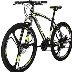 EUROBIKE Mountain Bike X1 21 Speed 27 inch Dual Disc Brakes Black-green
