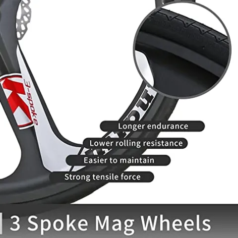 EUROBIKE Road Bike 700C Wheels 21 Speed Dual Disc Brake Bicycle 54cm Frame Black Red