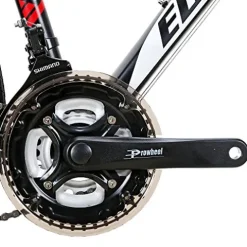 EUROBIKE Road Bike TSM550 21 Speed Dual Disc Brake 54CM 700C 3-Spoke Wheels Black White