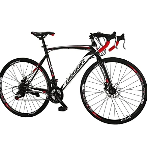 EUROBIKE XC550 Road Bike 21 Speed Women’s Bicycle Disc Brake 700C Commuter Bike 54cm-32 Spoke