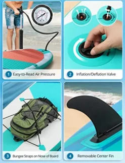 Evajoy Inflatable Stand Up Paddle Board SUP Orange