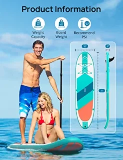 Evajoy Inflatable Stand Up Paddle Board SUP Orange